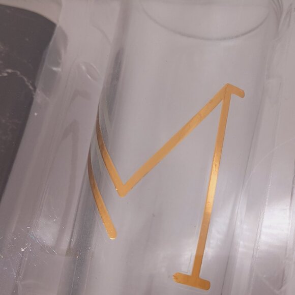 NEW Black and Gold “M” Hip Flask and Shot Glass Set (Petaca, Vasos de Chupito) - Picture 6 of 12